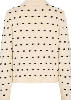 2386 Cotton Mix, Bobble Polo Collar Sweater