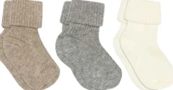 Cotton rib baby socks - 3-pack