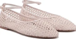 Crocheted ballet flats