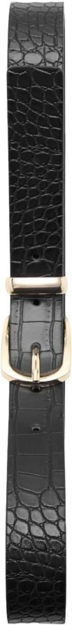 Croco faux-leather belt