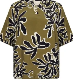 Curvy WA-LINNEA 1 Bluse Oliven