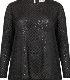 Curvy WA-SHAO 1 Bluse Sort