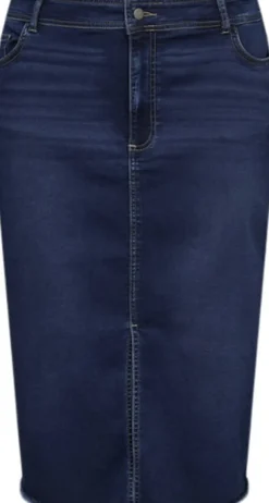 Curvy WA-SUMMER 6 Nederdel Mørk denim
