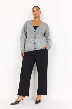 Curvy WA-SYLVA 2 Cardigan Lys grå