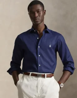 Custom Fit Linen-Blend Shirt