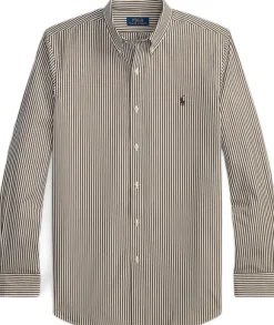 Custom Fit Striped Stretch Poplin Shirt