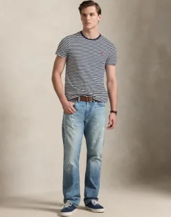 Custom Slim Fit Striped Jersey T-Shirt