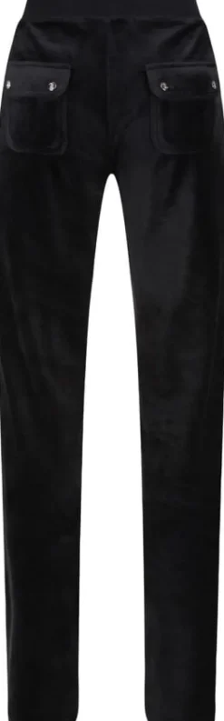 Del Ray Classic Velour Pant Pocket Design