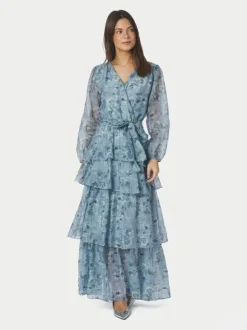 Denila Crepe Print Dress