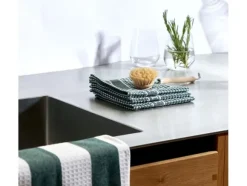 Diskdukar Pillivuyt 32 x 32 cm 3 st Grön/Vit 100% ekologisk