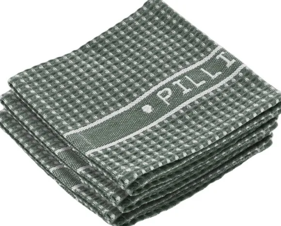 Diskdukar Pillivuyt 32 x 32 cm 3 st Grön/Vit 100% ekologisk