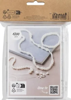 DIY Mix Smykker, Halskæde og armbånd, hvid perlemor