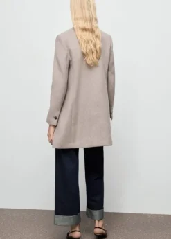 Double-breasted wool coat