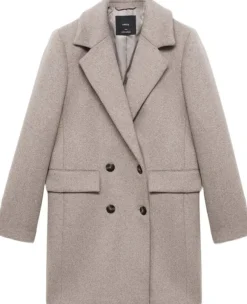 Double-breasted wool coat