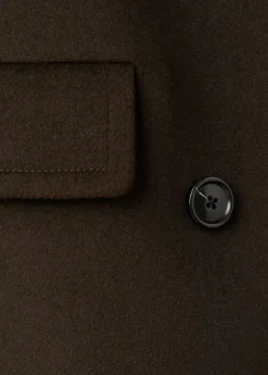 Double-breasted wool coat