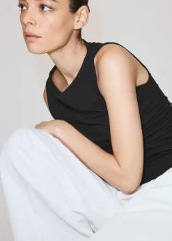 Draped cotton top