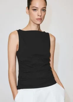 Draped cotton top