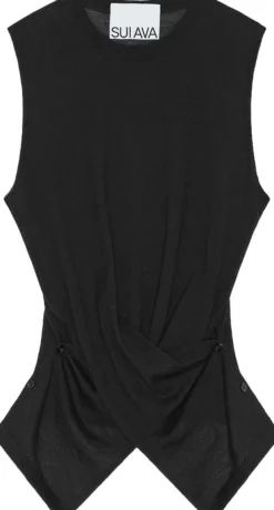Draped Merino Wool Top