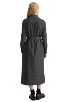 Dress, midi length, kent collar, bu