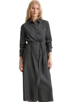 Dress, midi length, kent collar, bu