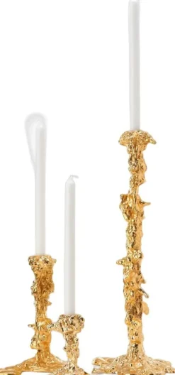 Drip candle holder gold S