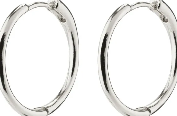 EANNA medium hoops silver-plated