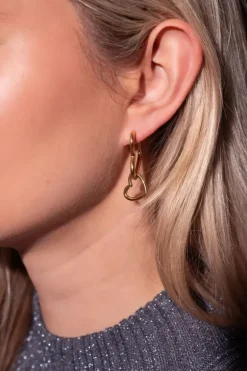 Earring heart in heart