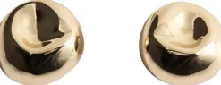 Earrings with round relief