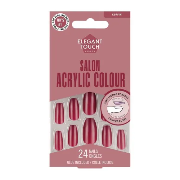 ELEGANT TOUCH COLOUR ACRYLICS BERRY