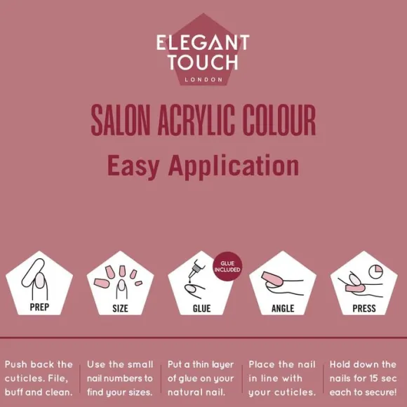 ELEGANT TOUCH COLOUR ACRYLICS BERRY