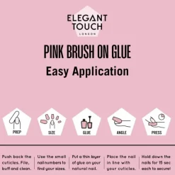 ELEGANT TOUCH PINK BRUSH ON NAIL GL