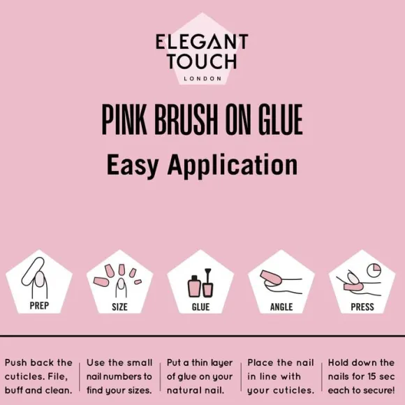 ELEGANT TOUCH PINK BRUSH ON NAIL GL