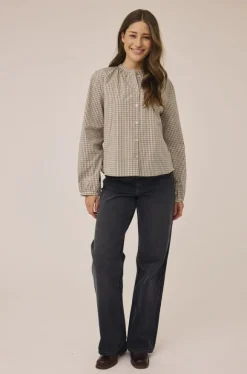 Ellen 3 Check Cotton Shirt - 100% Cotton GOTS