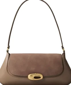Engraved Brushed Sueded Shoulder Bag