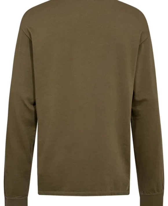 ESLEAF LS Crewneck - Organic M DARK MOSS GREEN, size L
