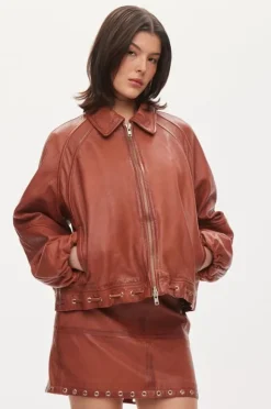 Eye leather bomber
