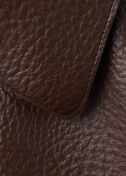 Faux-leather jacket with pockets