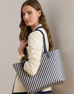 Faux-Leather Large Reversible Tote Bag