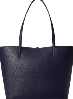 Faux-Leather Large Reversible Tote Bag