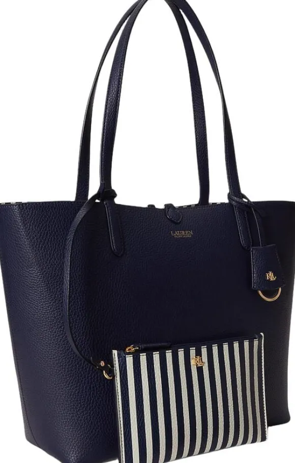 Faux-Leather Large Reversible Tote Bag