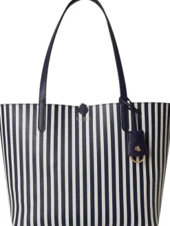 Faux-Leather Large Reversible Tote Bag