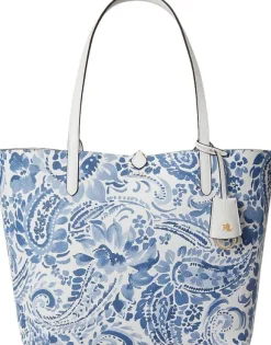 Faux-Leather Large Reversible Tote Bag