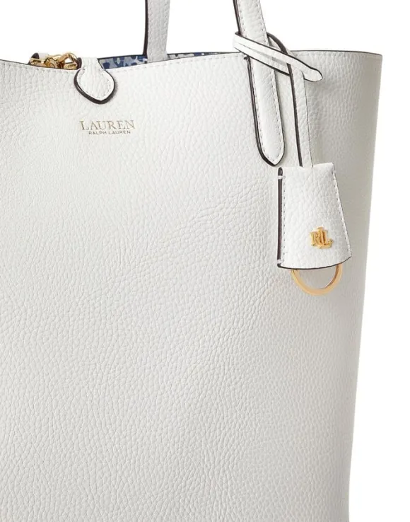 Faux-Leather Large Reversible Tote Bag