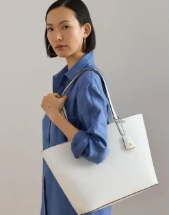 Faux-Leather Large Reversible Tote Bag