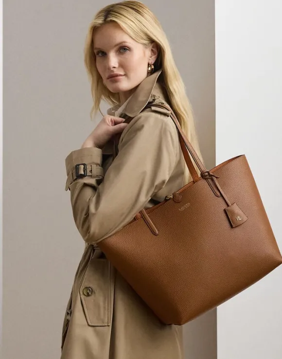 Faux-Leather Reversible Tote