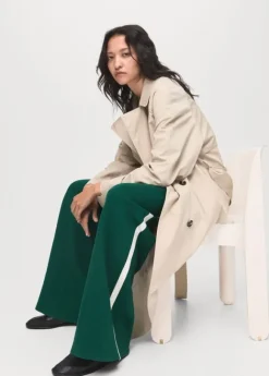 Fine-knit straight-fit trousers