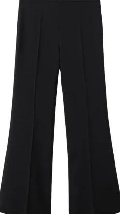 Fine-knit trousers with elastic wai