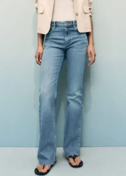 Fiona flared mid-rise cotton jeans