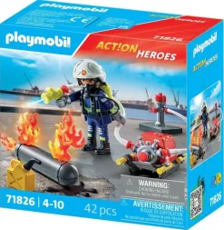 Firefighter with Water Pu