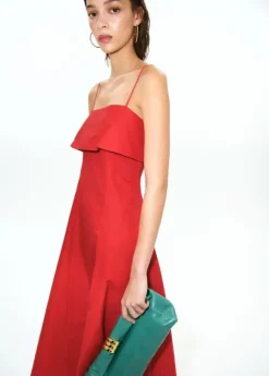 Flared midi-dress